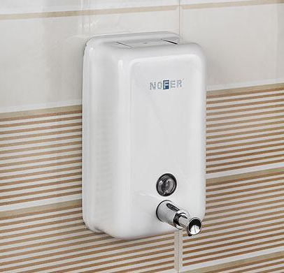 Диспенсер для мыла NOFER INOX 03001.W 1200 мл, сталь/белый