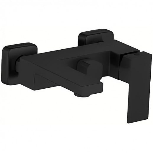 Смеситель для ванны Haiba HB60803-7 с душевым гарнитуром (нерж сталь) черный