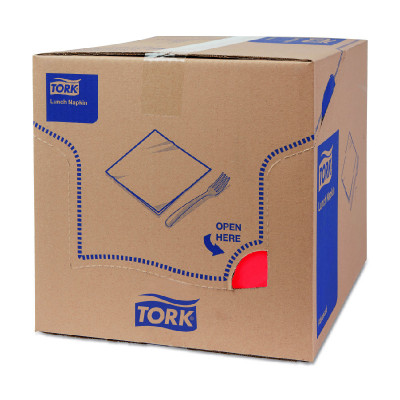 Салфетки Tork 2-сл 33x33см, 200шт, красный