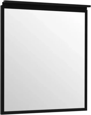 Зеркало подвесное для ванной Allen Brau Priority 70х75 с подсветкой, черный браш (1.31014.BB)