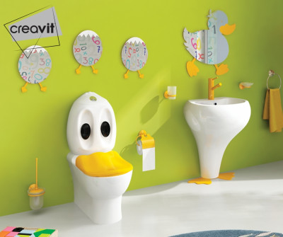 Туалетный ершик Creavit Ducky BR20216Y желтый