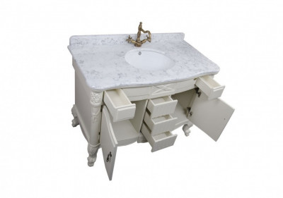 Demax Луизиана 120 тумба с раковиной, белый