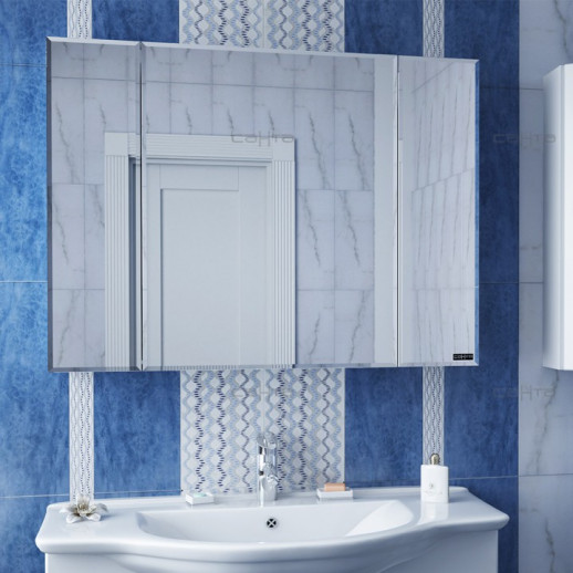 Зеркальный шкаф СаНта  "Стандарт 100" трельяж фацет