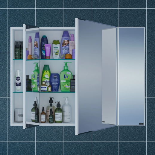 Зеркальный шкаф СаНта  "Стандарт 100" трельяж фацет