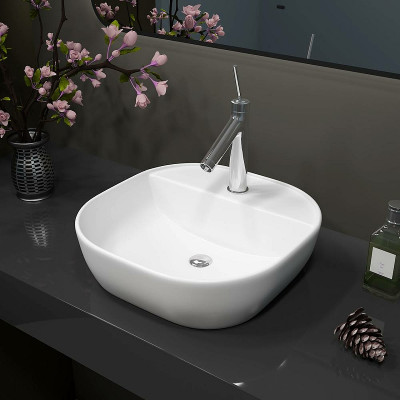 Раковина накладная Maretti Florenza 41 FL13NS88-844 белая квадратная