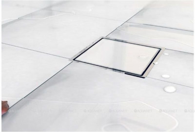 Трап для душа Pestan Confluo Standard White Glass 1 13000093  Нержавеющая сталь / Пластик / Стекло