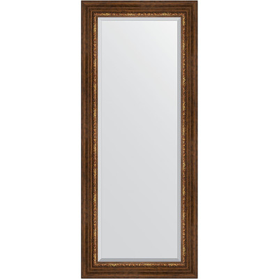Зеркало настенное Evoform Exclusive 146х61 BY 3543 с фацетом в багетной раме Римская бронза 88 мм
