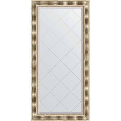 Зеркало настенное Evoform ExclusiveG 160х77 BY 4282 с гравировкой в багетной раме Серебряный акведук 93 мм