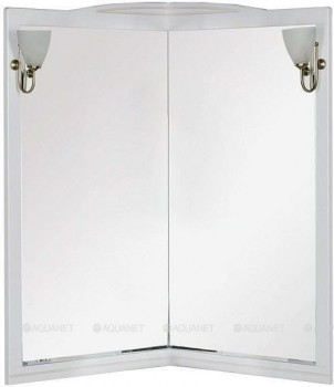 Зеркало в ванную Aquanet Луис 70 угловое белый подвесное (00171916)