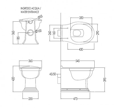 Devon&Devon Westminster IBWCWBTW унитаз напольный, белый