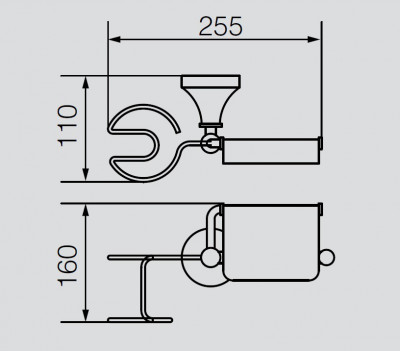 Держатель бумаги и освежителя воздуха VERAGIO GIALETTA VR.GIL-6485.BR