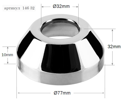 Отражатель Santera ST 146 O32мм, хром