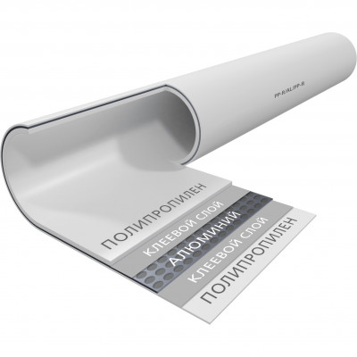 Труба THERMOLIGHT 25х4.2 PN25 арм. алюминий PP-R DUAL SDR 6 белый, UPP 25 042 25 60 W D 2