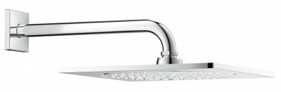 Верхний душ с кронштейном GROHE Rainshower F-series, 254х254 мм, с ограничением расхода воды, хром (26070000)