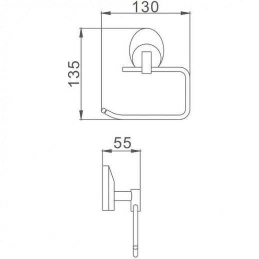 Держатель туалетной бумаги Haiba HB1603-3 (металл) хром