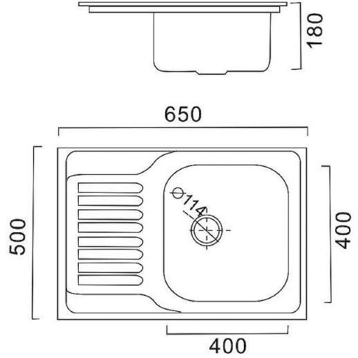 Кухонная мойка Haiba 65 HB5065 (нерж сталь) полированная