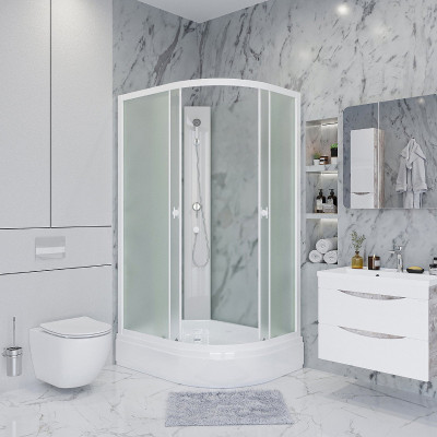 Душевая кабина Niagara Promo 90x80 L P90/80/26L/MT/BK асимметричная