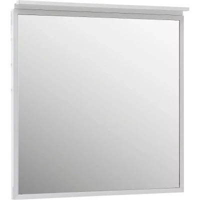 Зеркало подвесное для ванной Allen Brau Priority 80х75 с подсветкой, серебро браш (1.31015.02)