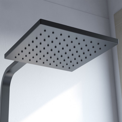 Смеситель с верхним душем черный IDDIS Bild (BILBL1Fi06), дизайн современный