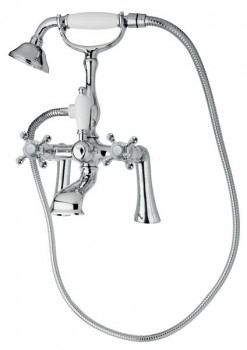 Смеситель на борт ванны с ручным душем, шлангом 150 см CEZARES GOLF-PBV-01-Bi, хром