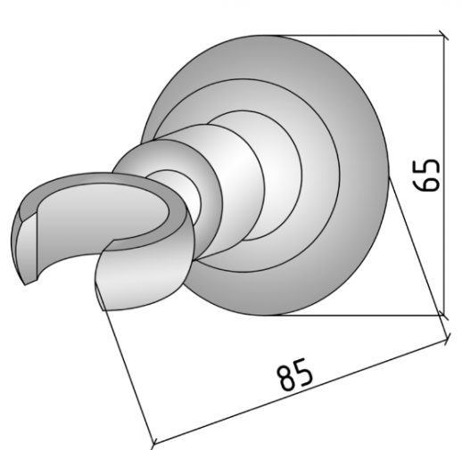 Boheme Brillante 621 держатель ручного душа, хром