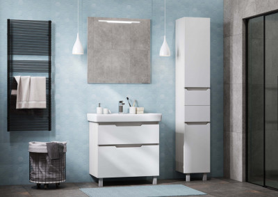 Зеркало Aquaton Дакота 80 (1A203102DA010), белый, настенное