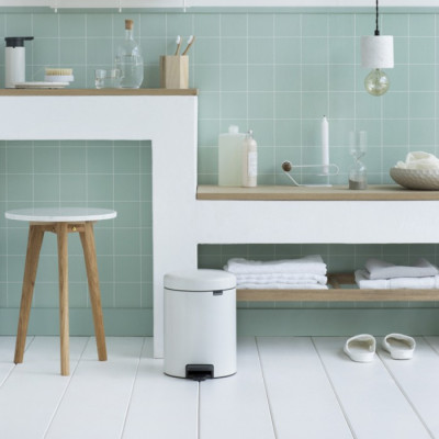 Brabantia NewIcon 112065 ведро для мусора с педалью 5 л, цвет - белый