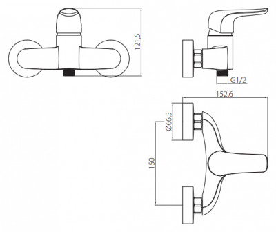 Смеситель для душа Damixa Palace Evo 422000000 хром
