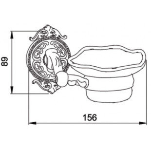 Hayta Gabriel Antic Brass 13904-1/VBR стеклянная мыльница с настенным держателем, античная бронза