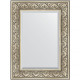 Зеркало настенное Evoform Exclusive 80х60 BY 3398 с фацетом в багетной раме Барокко серебро 106 мм  (BY 3398)