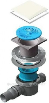 Трап для душа Pestan Confluo Standard White Glass 2 13000094  Нержавеющая сталь / Пластик / Стекло