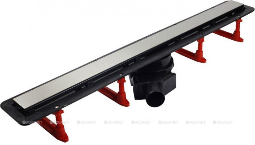 Душевой лоток Pestan Confluo Frameless Line Black Glass 13701206, 850мм  Нержавеющая сталь / ABS-пластик