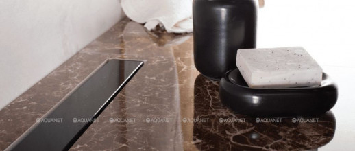 Душевой лоток Pestan Confluo Frameless Line Black Glass 13701206, 850мм  Нержавеющая сталь / ABS-пластик