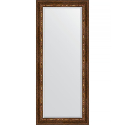 Зеркало настенное Evoform Exclusive 156х66 BY 3569 с фацетом в багетной раме Римская бронза 88 мм