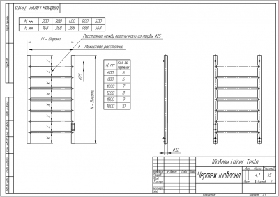ArtofSpace LAINER полотенцесушитель водяной 43 см x 80 см, хром