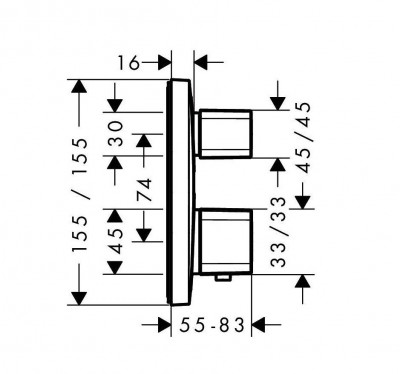 Термостат Hansgrohe Ecostat E 15708000 (хром)