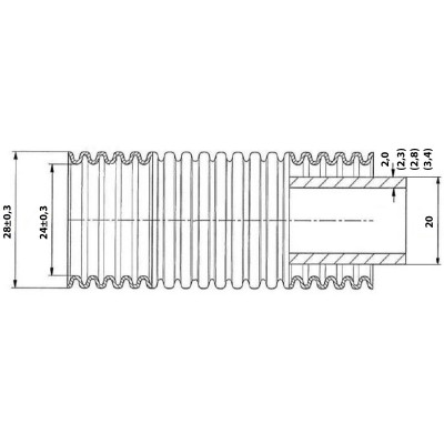 Труба гофрированная Valfex CorrugatedPipe 28x24 мм красная (14528201)