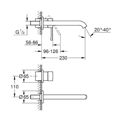 Смеситель для раковины Grohe Essence 19967GL1 холодный рассвет глянец однорычажный