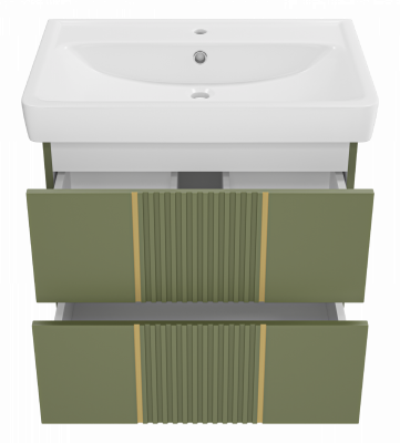 Тумба для раковины Brevita Vega 70 зеленая (VEG-09070-0802Я)