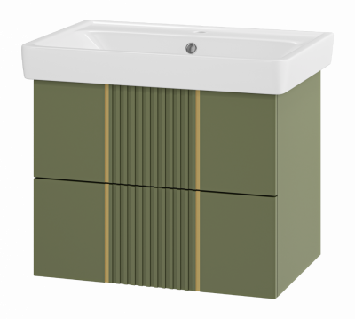 Тумба для раковины Brevita Vega 70 зеленая (VEG-09070-0802Я)