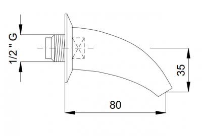 Эргономичный настенный смеситель Nofer 07010