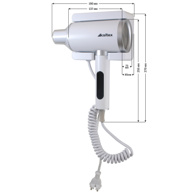 Фен для волос Ksitex F-2000W JET белый