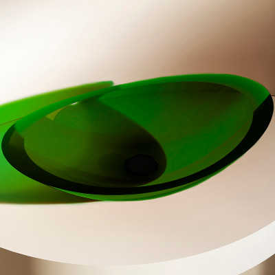 Раковина-чаша Abber Kristall 60 AT2808Emerald зеленая овальная