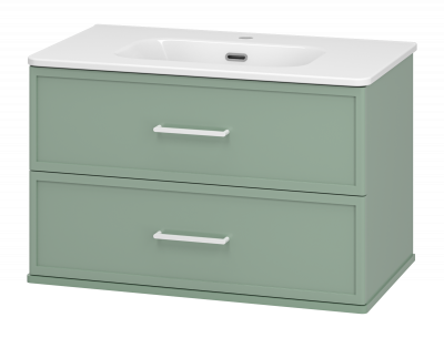 Тумба подвесная Brevita Verde 80 (Ver-09080-0102Я) зеленая с раковиной