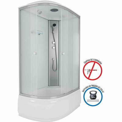 Душевая кабина Niagara Eco 120x80 R E120/80/40R/MT асимметричная