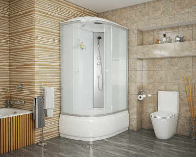 Душевая кабина Niagara Eco 120x80 R E120/80/40R/MT асимметричная