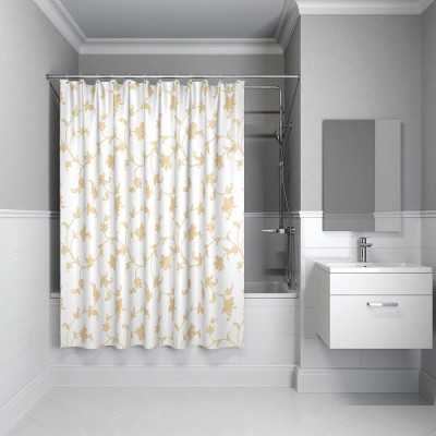 Штора для ванной комнаты IDDIS Elegant 200*200 см elegant gold (SCID131P), стиль традиционный
