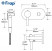 Смеситель для биде Frap F7505 с гигиеническим душем, хром