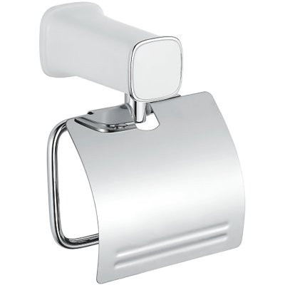 Держатель туалетной бумаги Ledeme L30203W металл белый, хром