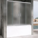 Шторка на ванну Abber Schwarzer Diamant 170х140 AG57170M пр-ль хром стекло матовое  (AG57170M)